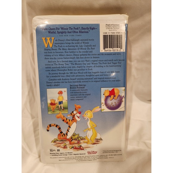 Winnie the Pooh VHS 25th Anniversary Edition and Commemorative Edition - Picture 8 of 12